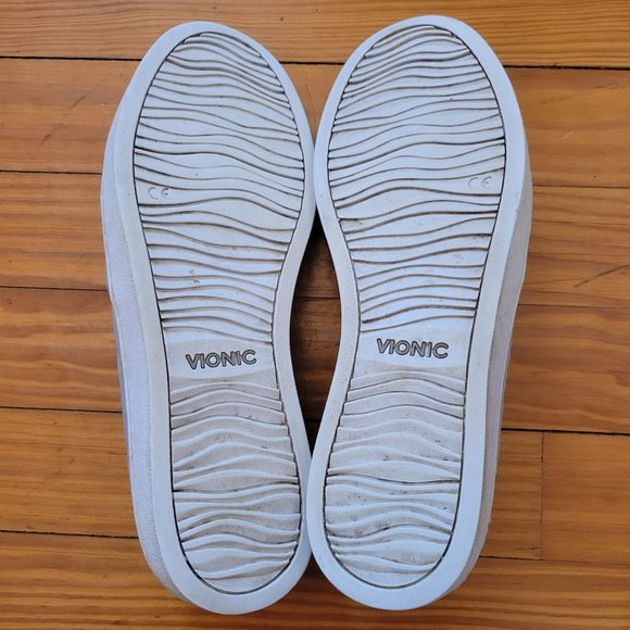 Vionic SPLENDID‎ Midi Perf Gray Leather Loafers 7.5 Perforated Laser Cut - Picture 3 of 8